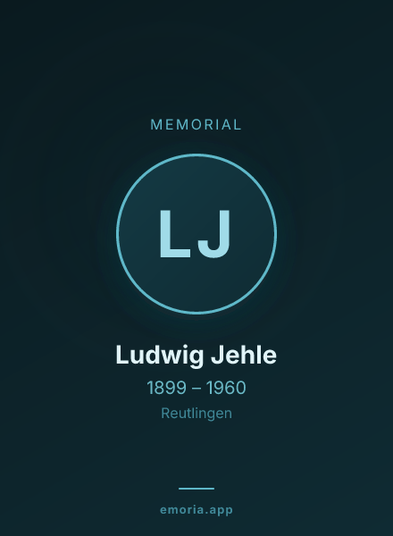 Memorial portrait of Ludwig Jehle