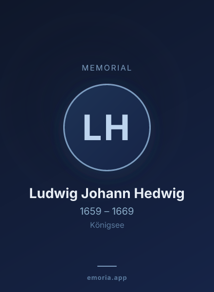 Memorial portrait of Ludwig Johann Hedwig