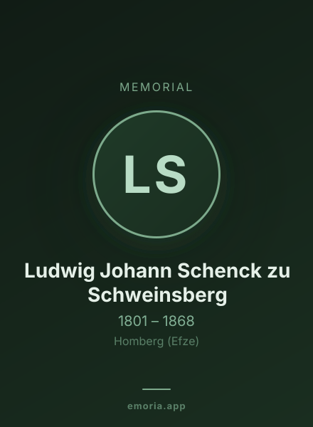 Memorial portrait of Ludwig Johann Schenck zu Schweinsberg