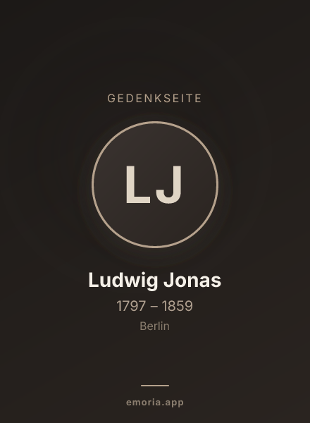 Gedenkportrait von Ludwig Jonas