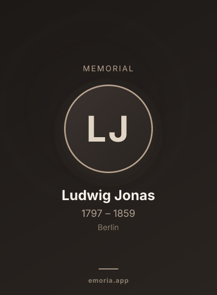 Memorial portrait of Ludwig Jonas