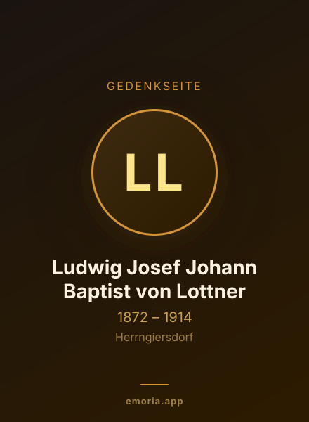 Gedenkportrait von Ludwig Josef Johann Baptist von Lottner