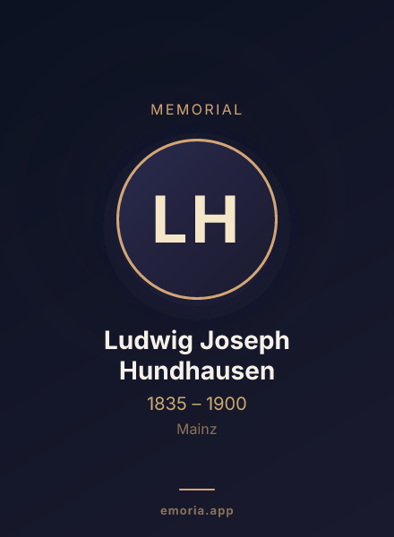 Memorial portrait of Ludwig Joseph Hundhausen