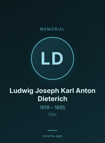 Memorial portrait of Ludwig Joseph Karl Anton Dieterich
