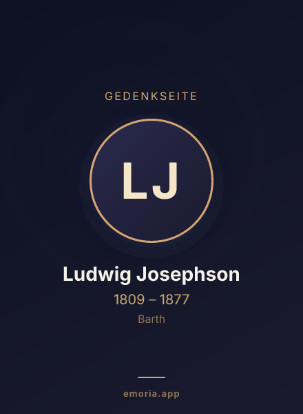 Gedenkportrait von Ludwig Josephson