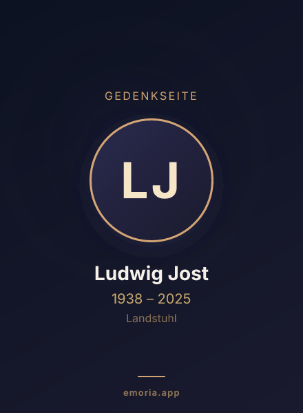 Gedenkportrait von Ludwig Jost