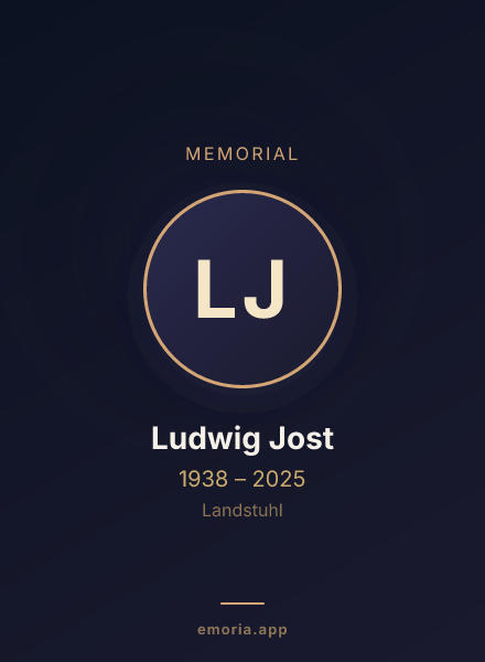 Memorial portrait of Ludwig Jost