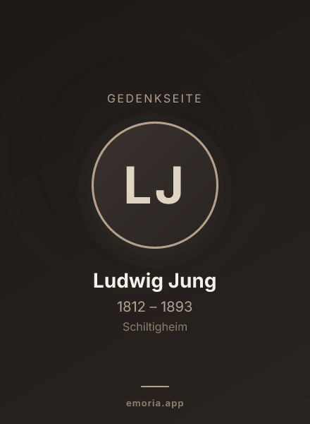 Gedenkportrait von Ludwig Jung