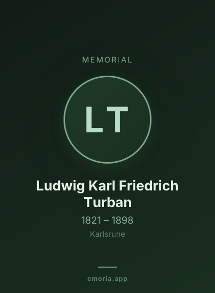 Memorial portrait of Ludwig Karl Friedrich Turban