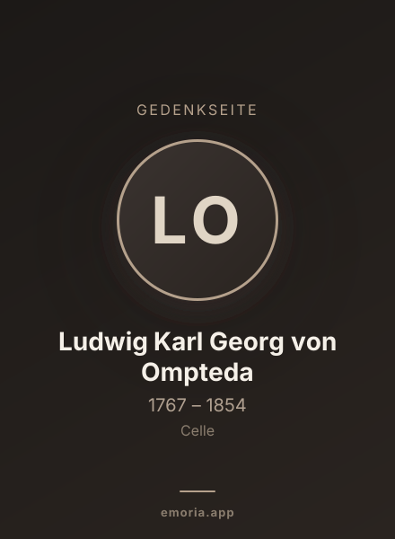 Gedenkportrait von Ludwig Karl Georg von Ompteda