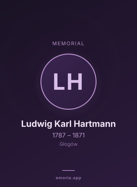 Memorial portrait of Ludwig Karl Hartmann