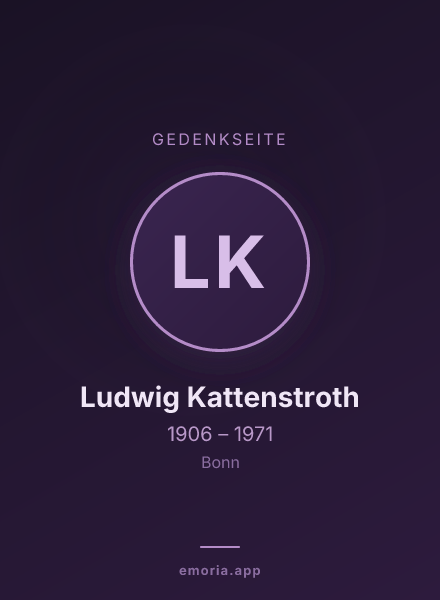 Gedenkportrait von Ludwig Kattenstroth