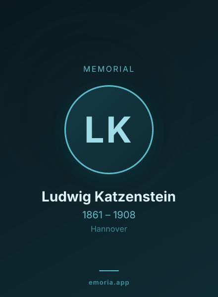 Memorial portrait of Ludwig Katzenstein