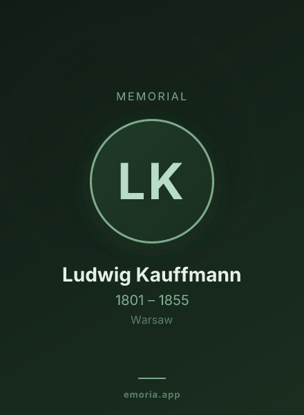 Memorial portrait of Ludwig Kauffmann