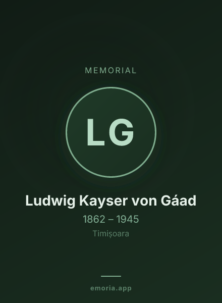 Memorial portrait of Ludwig Kayser von Gáad