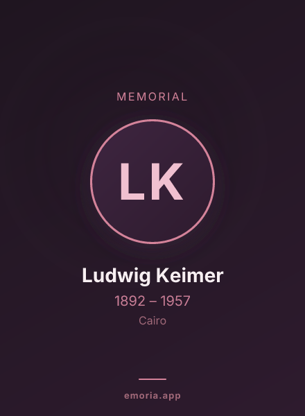 Memorial portrait of Ludwig Keimer