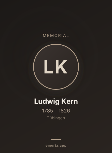 Memorial portrait of Ludwig Kern