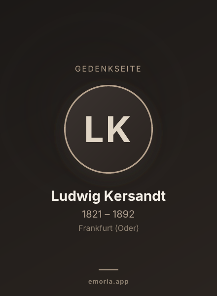 Gedenkportrait von Ludwig Kersandt