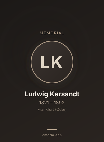 Memorial portrait of Ludwig Kersandt