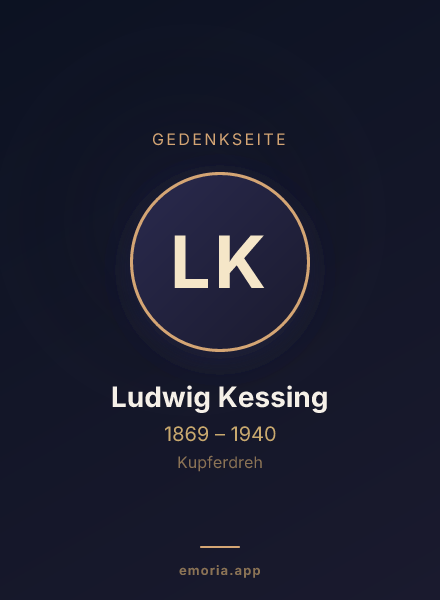 Gedenkportrait von Ludwig Kessing