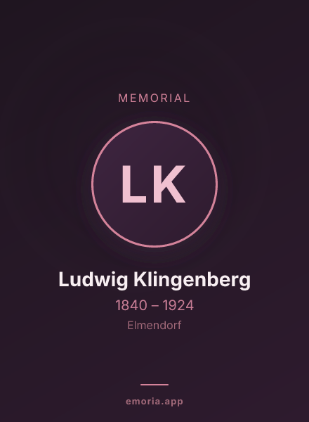 Memorial portrait of Ludwig Klingenberg