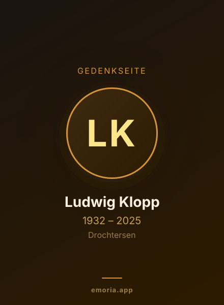 Gedenkportrait von Ludwig Klopp