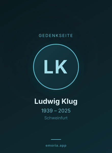 Gedenkportrait von Ludwig Klug