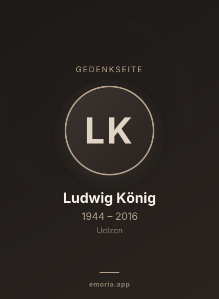 Gedenkportrait von Ludwig König