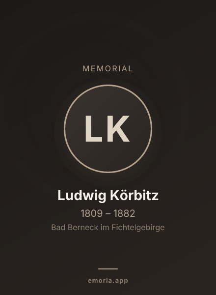 Memorial portrait of Ludwig Körbitz
