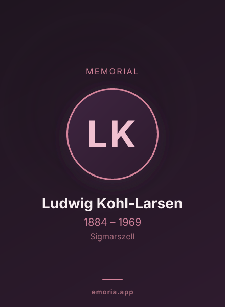 Memorial portrait of Ludwig Kohl-Larsen
