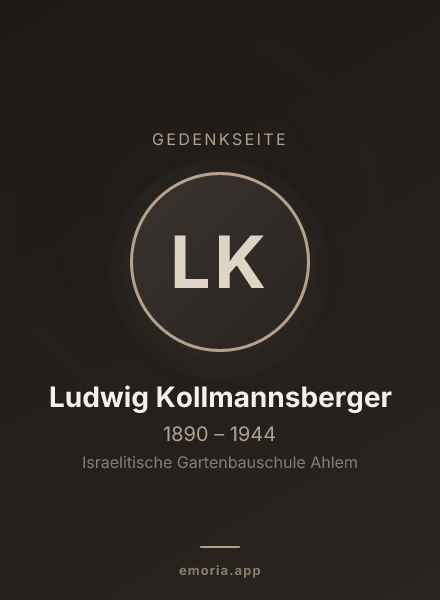 Gedenkportrait von Ludwig Kollmannsberger