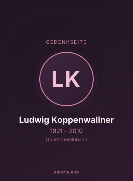 Gedenkportrait von Ludwig Koppenwallner