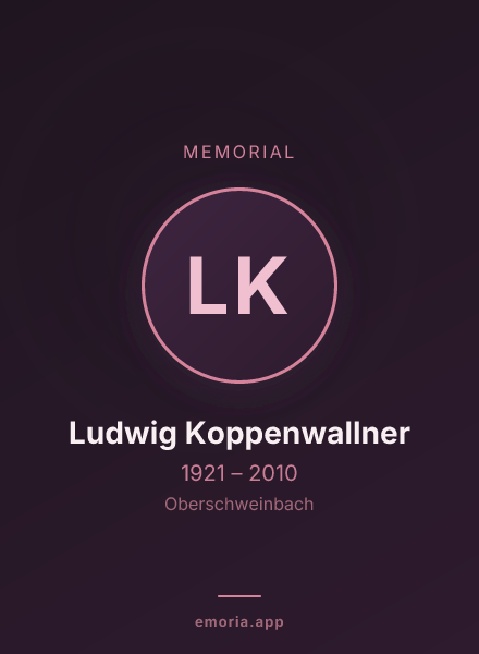 Memorial portrait of Ludwig Koppenwallner