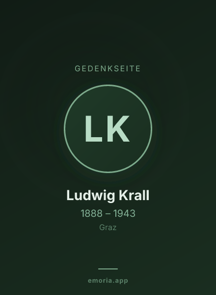 Gedenkportrait von Ludwig Krall