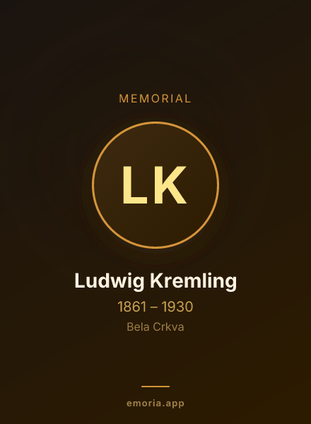 Memorial portrait of Ludwig Kremling