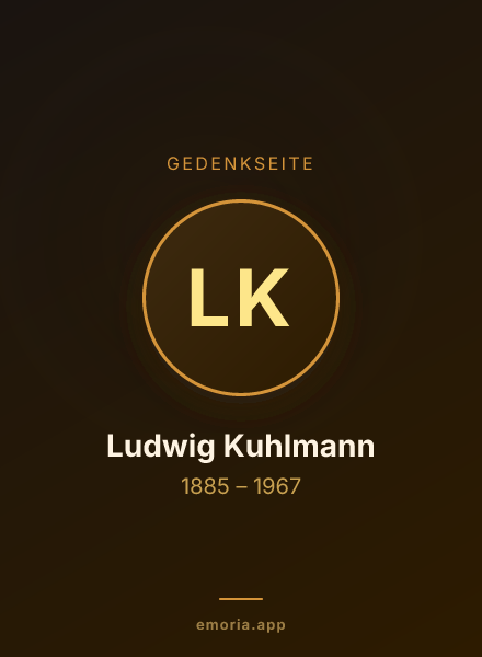 Gedenkportrait von Ludwig Kuhlmann