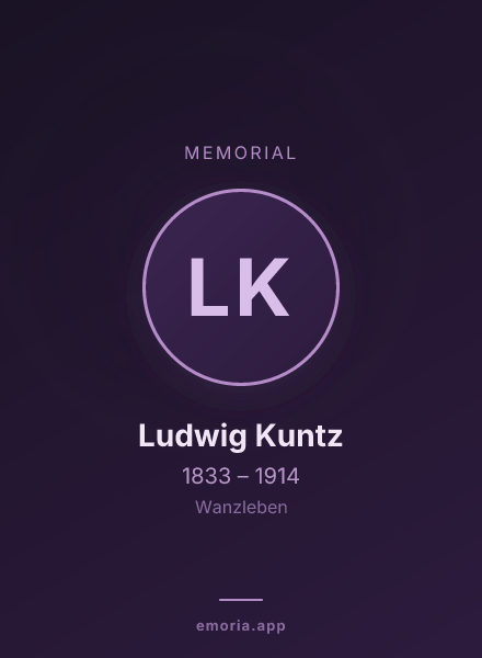 Memorial portrait of Ludwig Kuntz