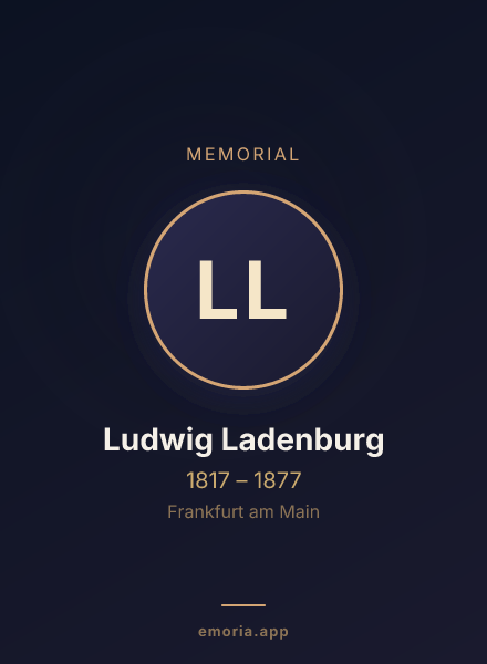 Memorial portrait of Ludwig Ladenburg