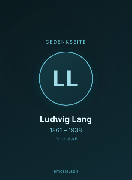 Gedenkportrait von Ludwig Lang