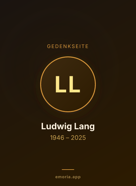 Gedenkportrait von Ludwig Lang