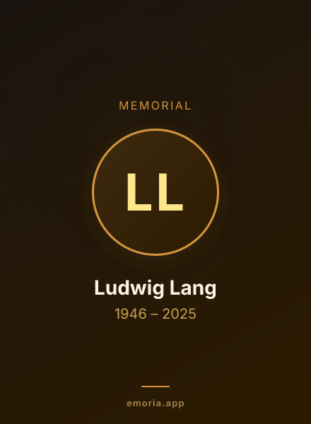 Memorial portrait of Ludwig Lang