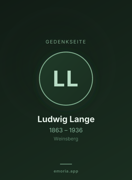 Gedenkportrait von Ludwig Lange