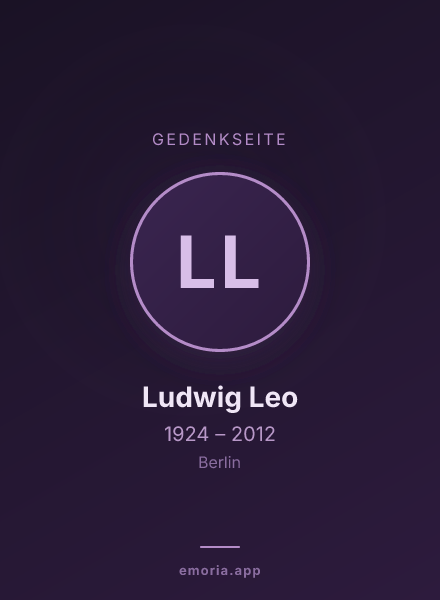 Gedenkportrait von Ludwig Leo