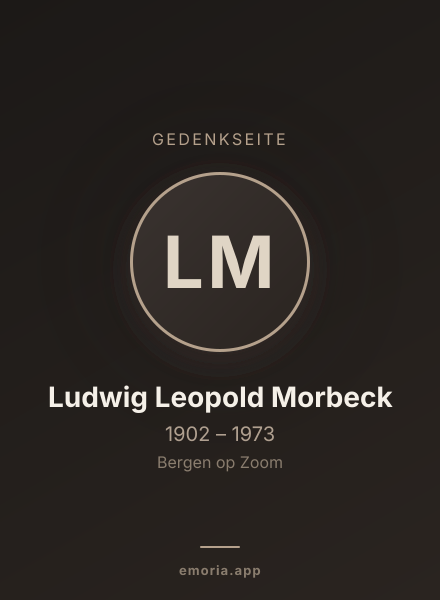 Gedenkportrait von Ludwig Leopold Morbeck
