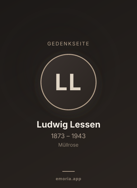 Gedenkportrait von Ludwig Lessen