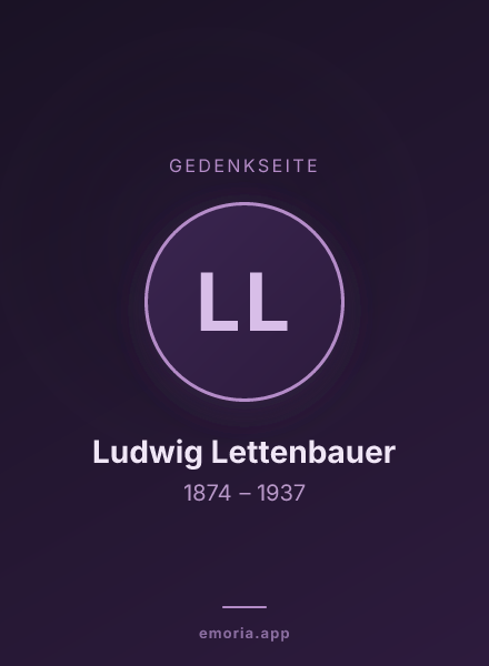 Gedenkportrait von Ludwig Lettenbauer