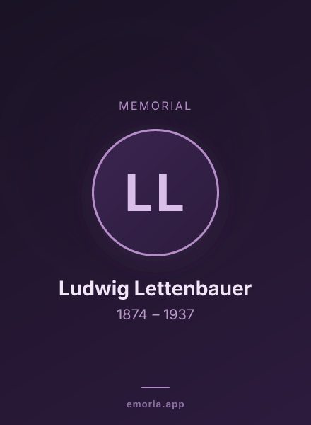 Memorial portrait of Ludwig Lettenbauer