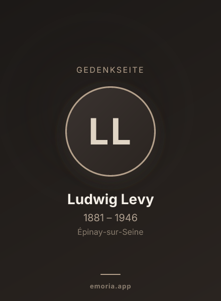 Gedenkportrait von Ludwig Levy