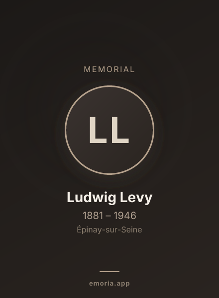 Memorial portrait of Ludwig Levy