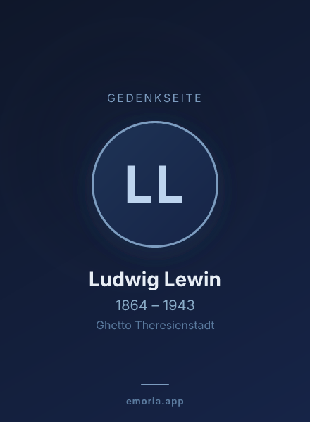 Gedenkportrait von Ludwig Lewin